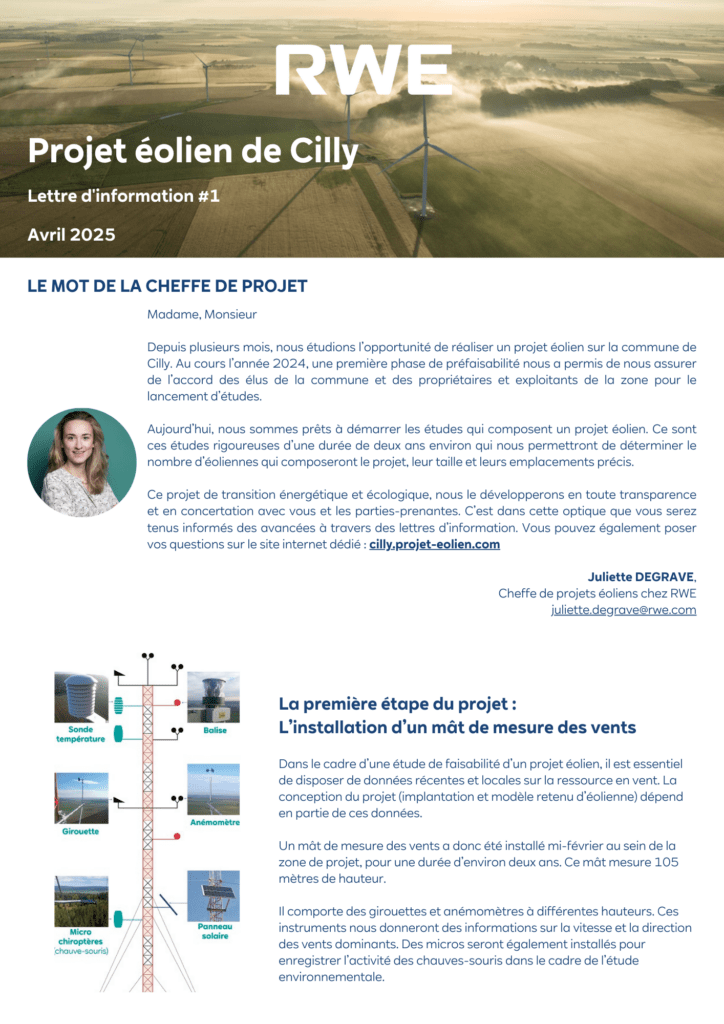 Lettre d'information n°1